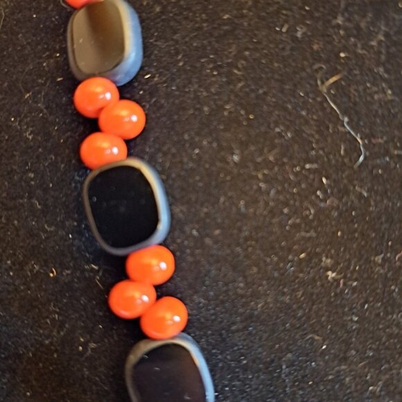 Handmade Angel Wings And Coral Necklace 22" - Picture 3 of 5